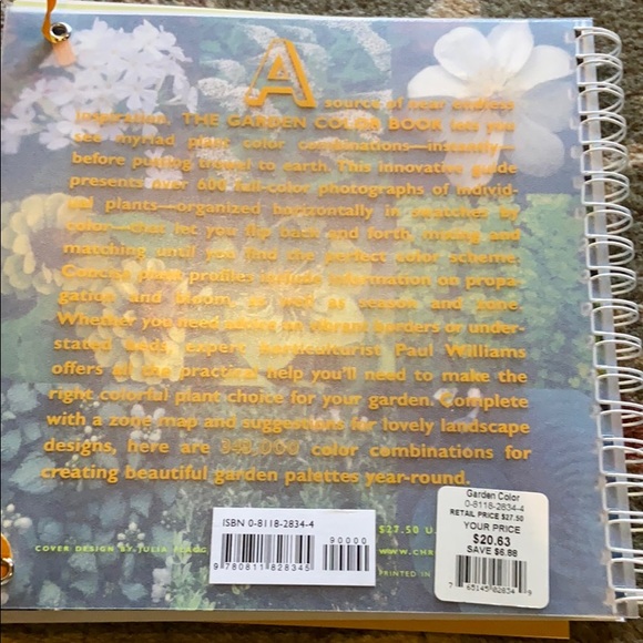 π The Garden Color Book on Flowers Spring Summer Flower Gardening P. Williams - Picture 10 of 10